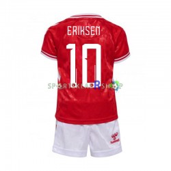 Danmark drakt Eriksen 10 Hjemmetrøye Kort erm Euro 2024 , Barnesett