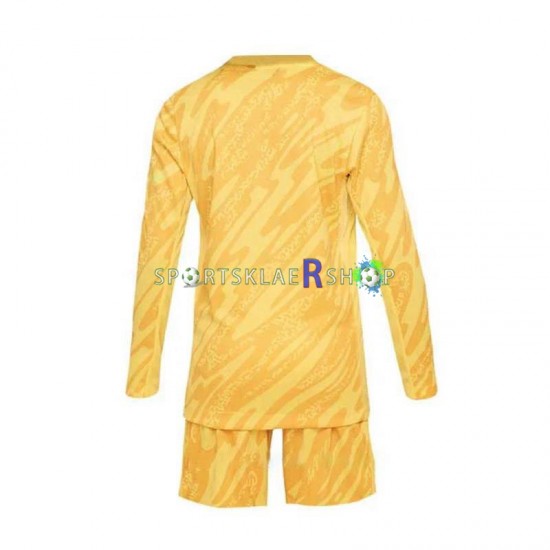 Frankrike drakt Keeper Hjemmetrøye Lang erm Euro 2024 , Barnesett