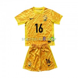 Frankrike drakt Mike Maignan 16 Keeper Hjemmetrøye Kort erm Euro 2024 , Barnesett