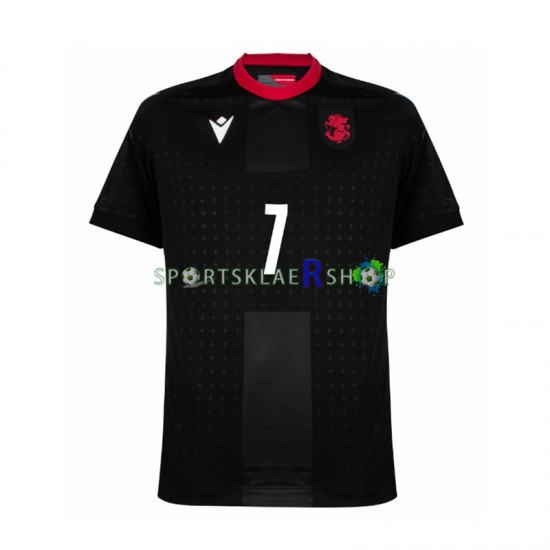 drakt Georgia Kvaratskhelia 7 Bortetrøye Kort erm Euro 2024 , Herre