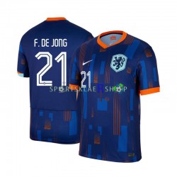 Nederland drakt Frenkie de Jong 21 Bortetrøye Kort erm Euro 2024 , Herre