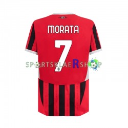 AC Milan drakt Alvaro Morata 7 Hjemmetrøye Kort erm 2024-2025 , Herre AC Milan drakt Alvaro Morata 7 Hjemmetrøye Kort erm 2024-2025 , Herre