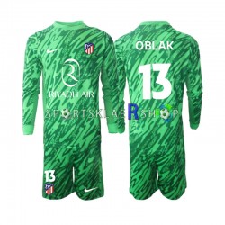 Atlético Madrid drakt Jan Oblak 13 Keeper Bortetrøye Lang erm 2024-2025 , Barnesett