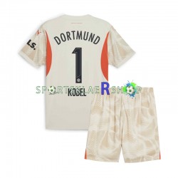 Borussia Dortmund drakt Gregor Kobel 1 Keeper Hjemmetrøye Kort erm 2024-2025 , Barnesett
