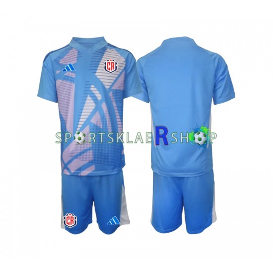 Costa Rica drakt Keeper Hjemmetrøye Kort erm 2024 Blå , Barnesett