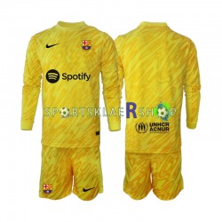 FC Barcelona drakt Keeper Bortetrøye Lang erm 2024-2025 , Barnesett