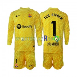 FC Barcelona drakt Ter Stegen 1 Keeper Bortetrøye Lang erm 2024-2025 , Barnesett