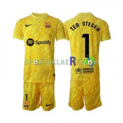 FC Barcelona drakt Ter Stegen 1 Keeper Bortetrøye Kort erm 2024-2025 , Barnesett