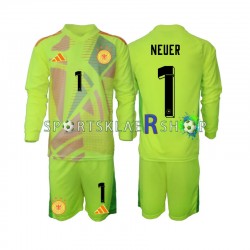 Tyskland drakt Manuel Neuer 1 Keeper Bortetrøye Lang erm Euro 2024 , Barnesett