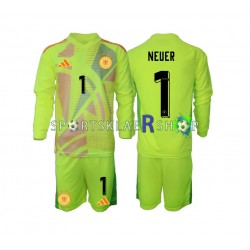 Tyskland drakt Manuel Neuer 1 Keeper Bortetrøye Lang erm Euro 2024 , Barnesett