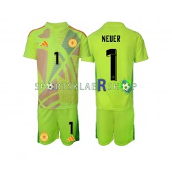 Tyskland drakt Manuel Neuer 1 Keeper Bortetrøye Kort erm Euro 2024 , Barnesett
