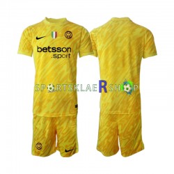 Inter Milan drakt Keeper Bortetrøye Kort erm 2024-2025 , Barnesett