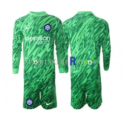 Inter Milan drakt Keeper Hjemmetrøye Lang erm 2024-2025 , Barnesett