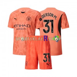 Manchester City drakt Ederson Moraes 31 Keeper Bortetrøye Kort erm 2024-2025 , Barnesett