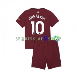 Manchester City drakt Jack Grealish 10 Tredjetrøye Kort erm 2024-2025 , Barnesett