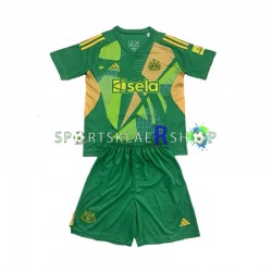 Newcastle United drakt Keeper Hjemmetrøye Kort erm 2024-2025 Grønn , Barnesett