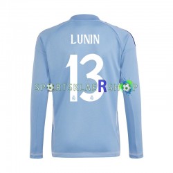 Real Madrid drakt Andriy Lunin 13 Keeper Hjemmetrøye Lang erm 2024-2025 Blå , Herre