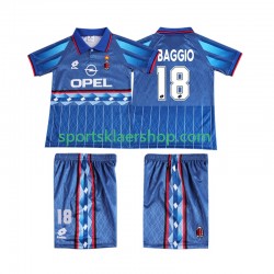 AC Milan drakt BAGGIO 18 1995 1996 Retro Bortetrøye Kort erm , Barnesett