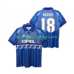 AC Milan drakt BAGGIO 18 1995 1996 Retro Bortetrøye Kort erm , Herre