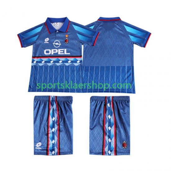AC Milan drakt 1995 1996 Retro Bortetrøye Kort erm , Barnesett