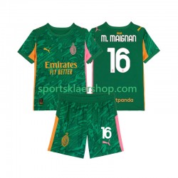 AC Milan drakt Mike Maignan 16 Keeper Bortetrøye Kort erm 2025-2026 , Barnesett AC Milan drakt Mike Maignan 16 Keeper Bortetrøye Kort erm 2025-2026 , Barnesett