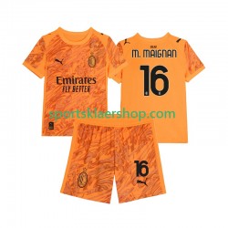 AC Milan drakt Mike Maignan 16 Keeper Tredjetrøye Kort erm 2025-2026 , Barnesett AC Milan drakt Mike Maignan 16 Keeper Tredjetrøye Kort erm 2025-2026 , Barnesett