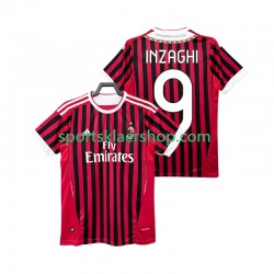 AC Milan drakt INZAGHI 9 2012 Retro Hjemmetrøye Kort erm 2011 , Herre