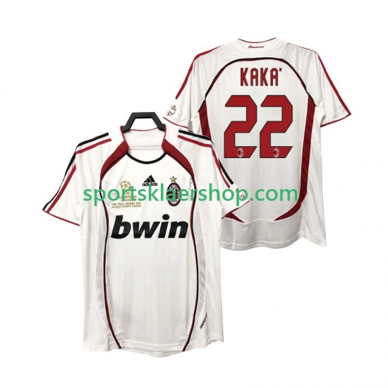 AC Milan drakt KAKA 22 2007 Retro Bortetrøye Kort erm 2006 , Herre