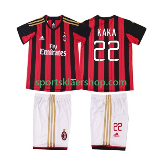 AC Milan drakt KAKA 22 2013 2014 Retro Hjemmetrøye Kort erm , Barnesett