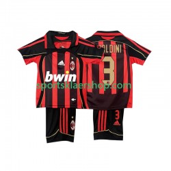 AC Milan drakt MALDINI 3 2007 Retro Hjemmetrøye Kort erm 2006 , Barnesett AC Milan drakt MALDINI 3 2007 Retro Hjemmetrøye Kort erm 2006 , Barnesett