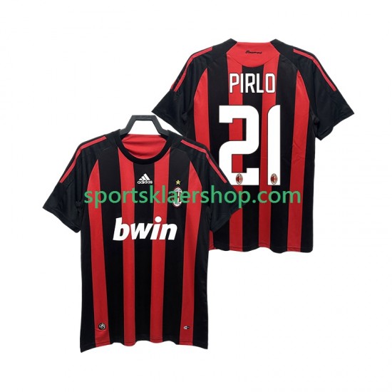 AC Milan drakt RIRLO 21 2009 Retro Hjemmetrøye Kort erm 2008 , Herre