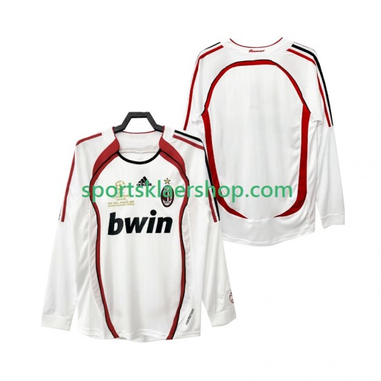AC Milan drakt 2007 Retro Bortetrøye Lang erm 2006 , Herre
