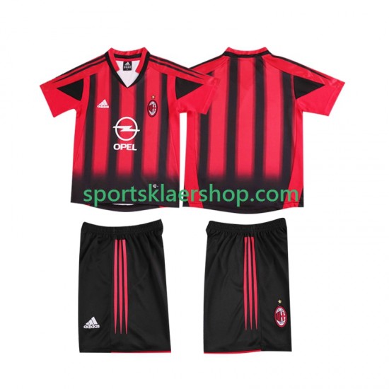 AC Milan drakt 2005 Retro Hjemmetrøye Kort erm 2004 , Barnesett