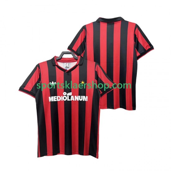 AC Milan drakt 1991 Retro Hjemmetrøye Kort erm 1990 , Herre