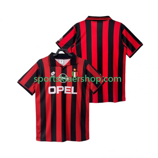 AC Milan drakt 1996 1997 Retro Hjemmetrøye Kort erm , Herre
