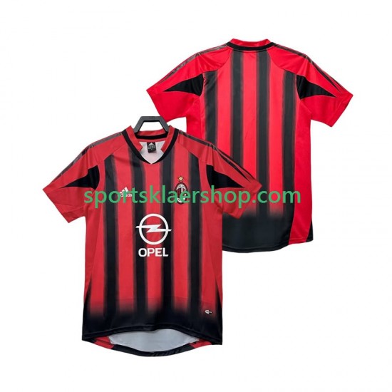 AC Milan drakt 2005 Retro Hjemmetrøye Kort erm 2004 , Herre