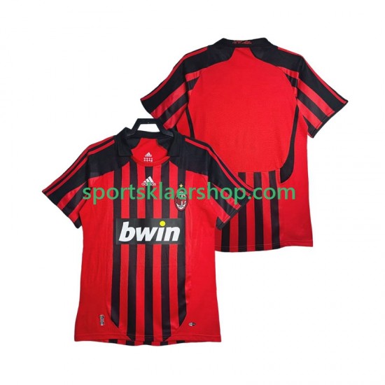 AC Milan drakt 2007 Retro Hjemmetrøye Kort erm 2008 , Herre