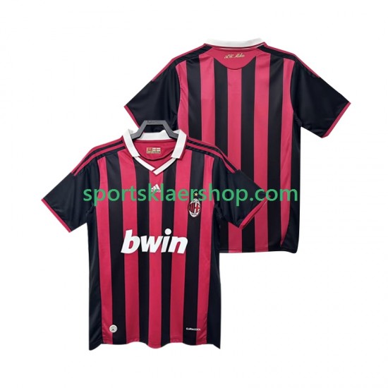 AC Milan drakt 2009 Retro Hjemmetrøye Kort erm 2010 , Herre