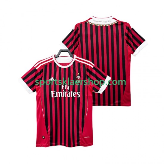 AC Milan drakt 2012 Retro Hjemmetrøye Kort erm 2011 , Herre