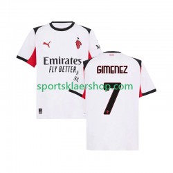 AC Milan drakt Santiago Gimenez 7 Bortetrøye Kort erm 2025-2026 , Herre AC Milan drakt Santiago Gimenez 7 Bortetrøye Kort erm 2025-2026 , Herre