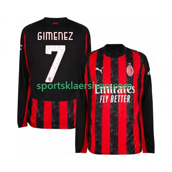 AC Milan drakt Santiago Gimenez 7 Hjemmetrøye Lang erm 2025-2026 , Herre