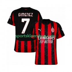 AC Milan drakt Santiago Gimenez 7 Hjemmetrøye Kort erm 2025-2026 , Herre AC Milan drakt Santiago Gimenez 7 Hjemmetrøye Kort erm 2025-2026 , Herre