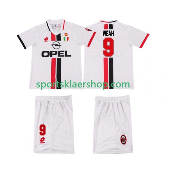 AC Milan drakt WEAH 8 1996 1997 Retro Bortetrøye Kort erm , Barnesett