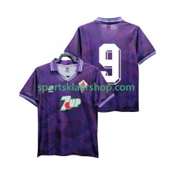 Fiorentina drakt 9 1992 1993 Retro Hjemmetrøye Kort erm , Herre