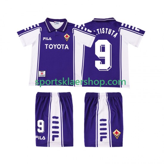 Fiorentina drakt BASTUTA 9 2000 Retro Hjemmetrøye Kort erm 1999 , Barnesett