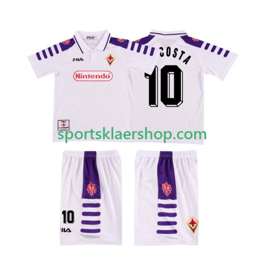 Fiorentina drakt RUI COSTA 10 1998 Retro Bortetrøye Kort erm 1999 , Barnesett