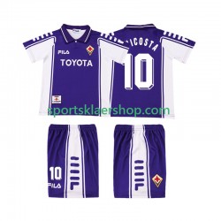 Fiorentina drakt RUI COSTA 10 2000 Retro Hjemmetrøye Kort erm 1999 , Barnesett