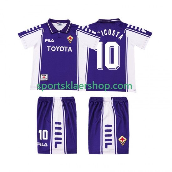 Fiorentina drakt RUI COSTA 10 2000 Retro Hjemmetrøye Kort erm 1999 , Barnesett