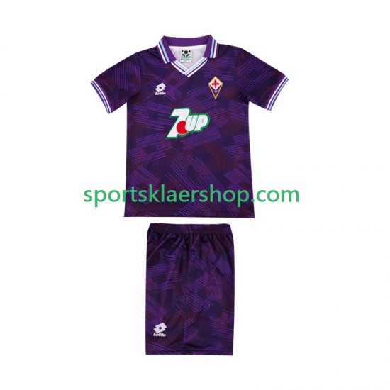 Fiorentina drakt 1992 1993 Retro Hjemmetrøye Kort erm , Barnesett