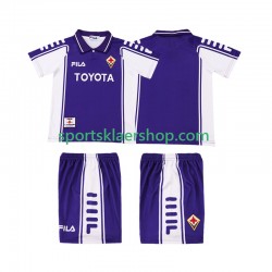 Fiorentina drakt 2000 Retro Hjemmetrøye Kort erm 1999 , Barnesett